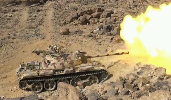 دبابة لقوات الجيش الوطني
