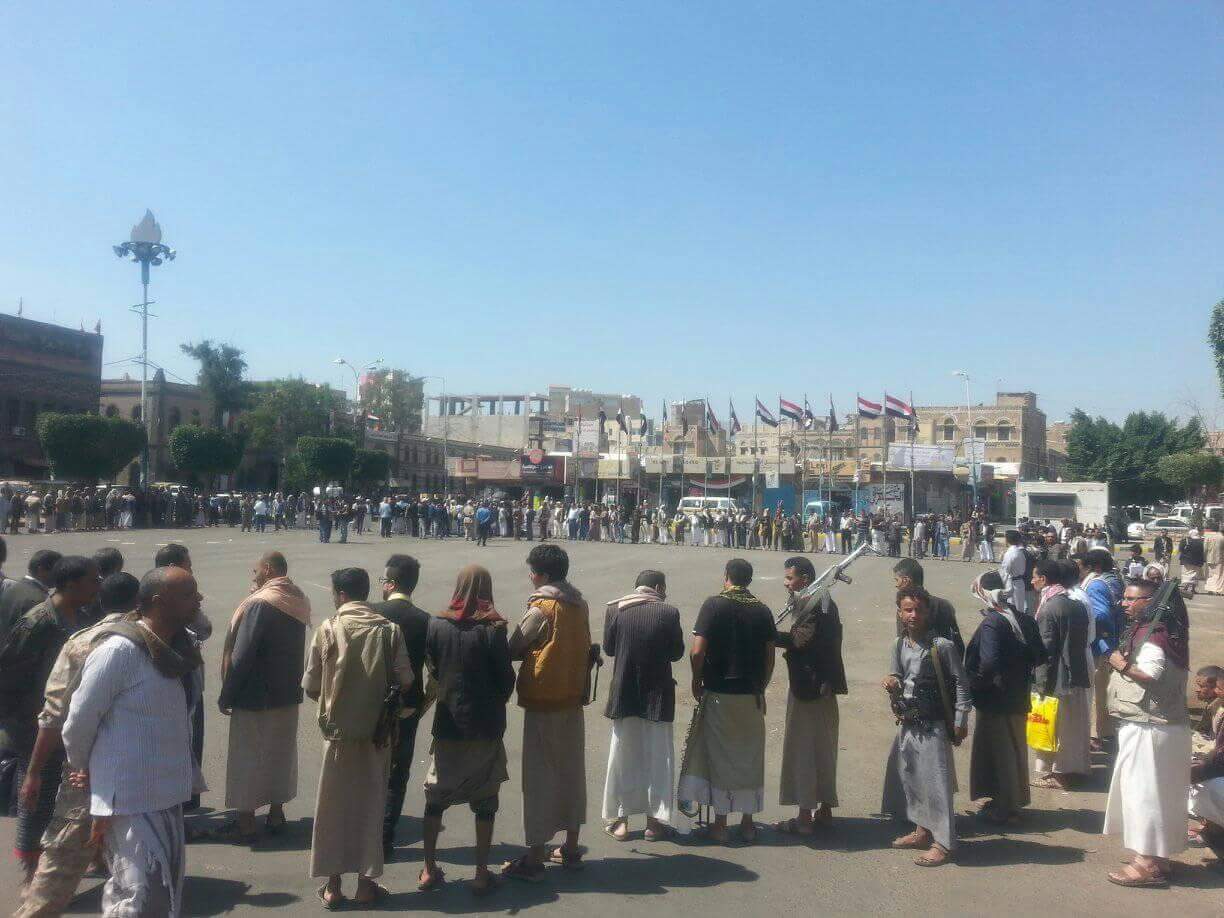 تجمع للحوثيين اليوم في التحرير