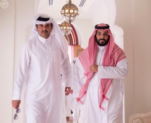 أمير قطر وولي العهد السعودي